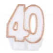 Number 40 Candle Gold